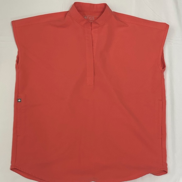 Figs Tops Figs Hot Coral Rafaela Oversized Scrub Top Poshmark
